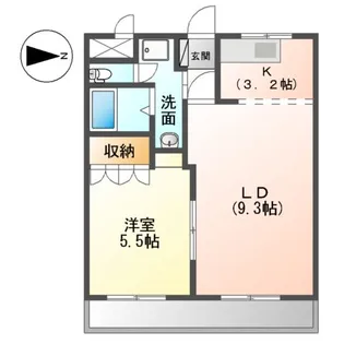 ピアコート木原【205号室】の間取り