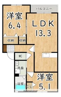 サウス・サンティーナ【2階】の間取り