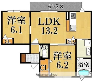 プレミアス【1階】の間取り