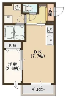 サンハイツ佐保【105号室号室】の間取り