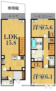 グランデ・フェリーチェ P棟【1階】の間取り