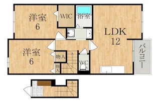 2LDKの間取り画像