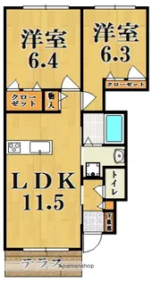 SERENA VILLA SK II【1階】の間取り