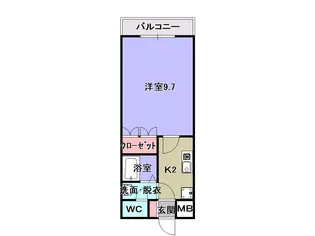 プランドール大和【1階】の間取り