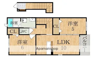 奈良県天理市西長柄町【アパート】の間取り