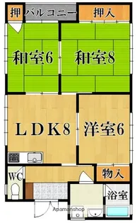 レジデンスオクダB棟【2階】の間取り