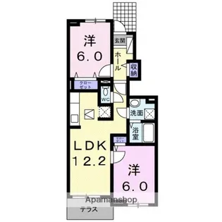 ヴィルメゾンC【1階】の間取り