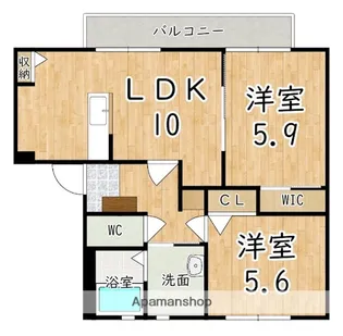 ローレルIID【1階】の間取り
