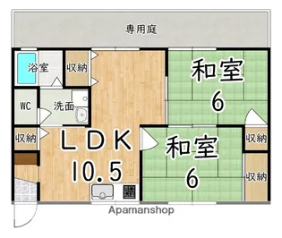 サンモール富士【1階】の間取り