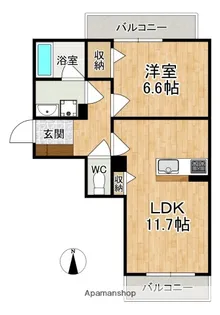 シャーメゾンレジデンス飛鳥【3階】の間取り