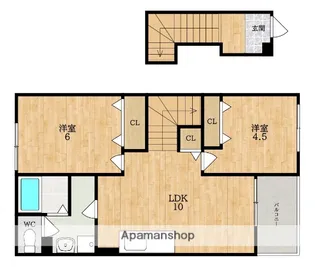 奈良県大和郡山市小泉町【アパート】の間取り