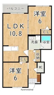 プライム コート B【1階】の間取り