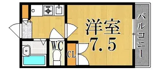 レオパレス冨田【303号室】の間取り