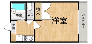 レオパレス冨田【104号室】の間取り