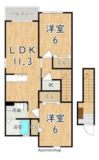 プチシャトー E棟【2階】の間取り