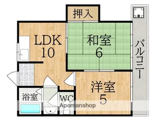 カタヤマハイツ【3階】の間取り