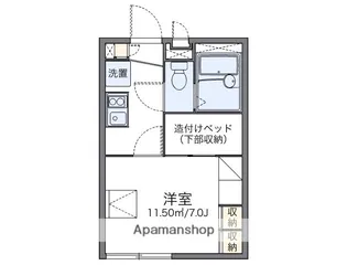 レオパレス優豊【2階】の間取り