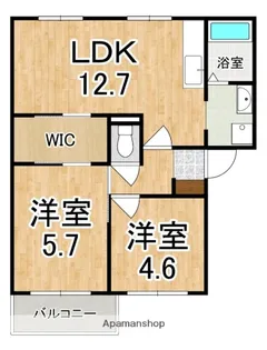 ハイツ池田D【1階】の間取り