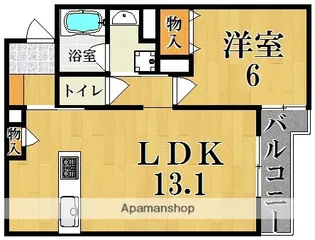 LENE CRICCA西大寺III【3階】の間取り