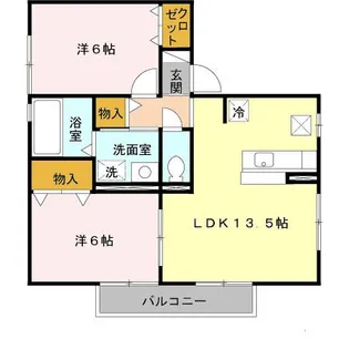 エスポワール B棟【1階】の間取り