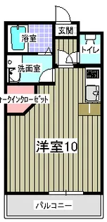 レオネクストエムティ逢坂Ⅱ【2階】の間取り