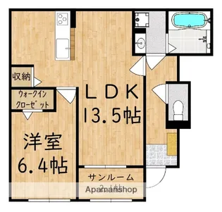 ボン・シャンス【1階】の間取り