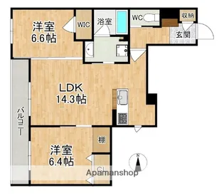 シャーメゾン やすらぎ【2階】の間取り