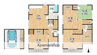 奈良県奈良市南紀寺町2丁目【一戸建】の間取り