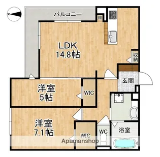 カサ・リチェル【3階】の間取り