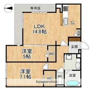 カサ・リチェル【1階】の間取り