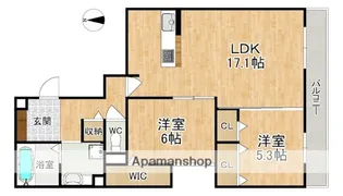 カサ・リチェル【2階】の間取り