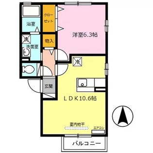 リビングタウン新大宮 D棟【1階】の間取り