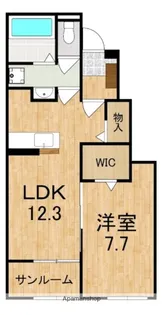 プリュニエ キャトル【1階】の間取り