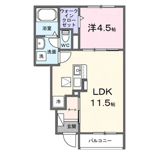 ピュアブルーム【1階】の間取り