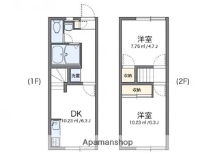 レオパレス上田原【1階】の間取り