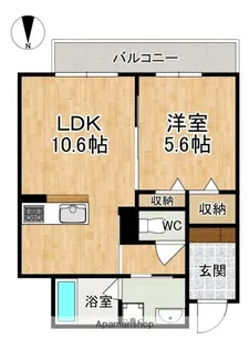 シャーメゾン京終【1階】の間取り