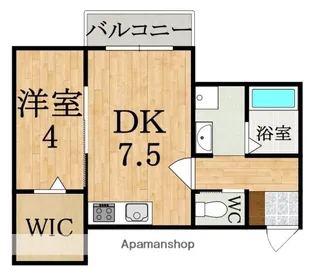 ソレイユビセレクト法蓮町Ⅲ【1階】の間取り