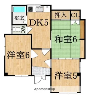 マンション廣岡【1階】の間取り