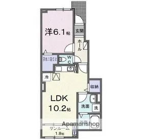 フォンテーヌ【1階】の間取り