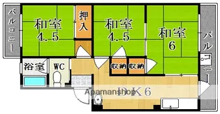 飯田マンション【305号室】の間取り