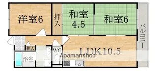 フローラル生駒【3階】の間取り