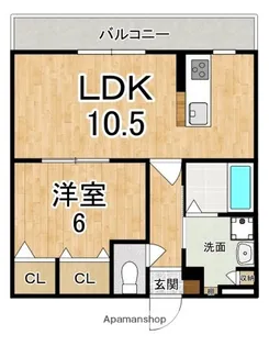 結充IMMEUBLE B館【2階】の間取り