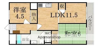 ハイネス生駒【3階】の間取り