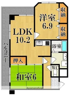 サンシャイン西大寺【5階】の間取り