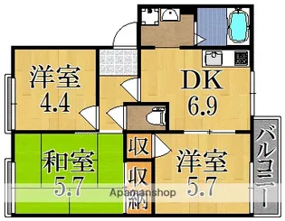 アルカディアA棟【1階】の間取り