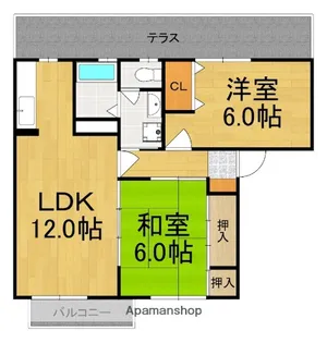 サンヒルズSKM【1階】の間取り