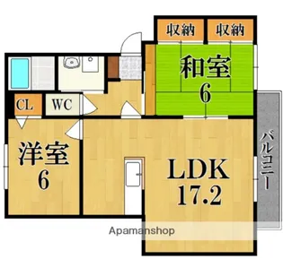 ベルコリーヌ真美【2階】の間取り