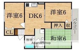ルマン南生駒【2階】の間取り