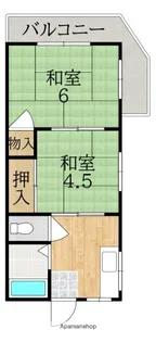 あやめ池パンション【2階】の間取り