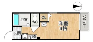 シャトー福岡【1階】の間取り